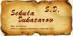 Sekula Dukatarov vizit kartica